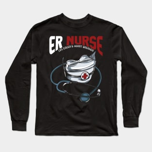 Nurse - Life Saver & Heart Breaker Stethoscope Long Sleeve T-Shirt